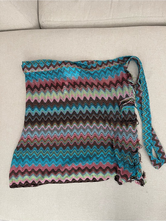 Missoni Other - Missoni Mare Multicolor Chevron Knit Beach Pareo Blue Pink Brown